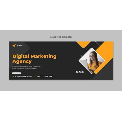 Digital marketing social media facebook cover and web banner template