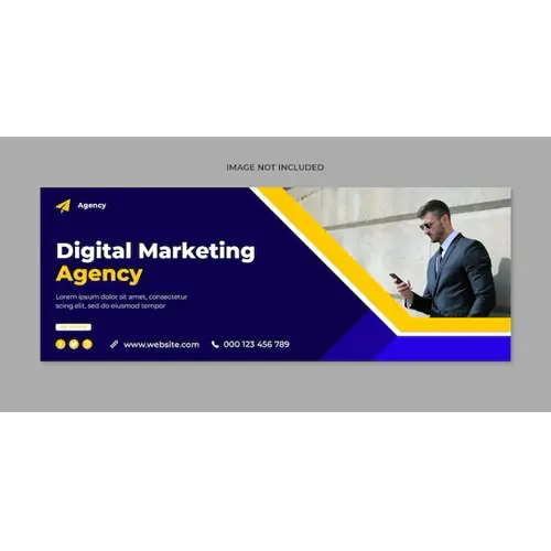 Digital marketing social media facebook cover and web banner template