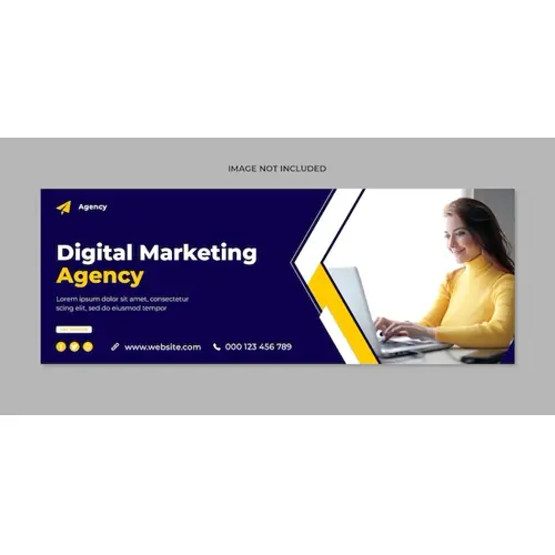 Digital marketing social media facebook cover and web banner template