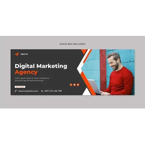 Digital marketing social media facebook cover and web banner template