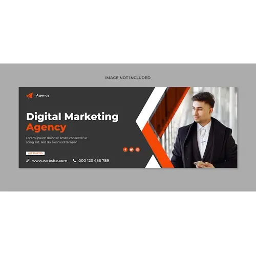 Digital marketing social media facebook cover and web banner template