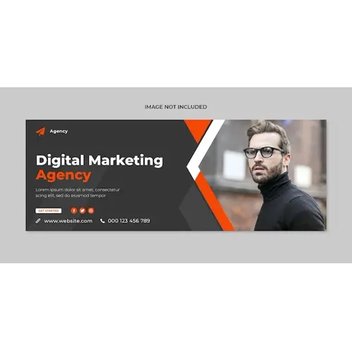 Digital marketing social media facebook cover and web banner template