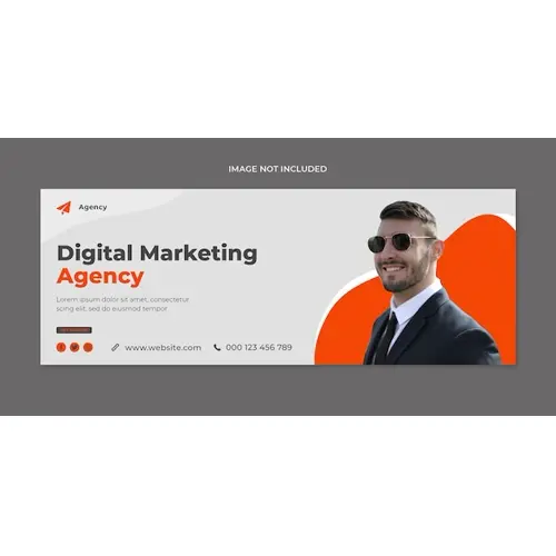 Digital marketing social media facebook cover and web banner template
