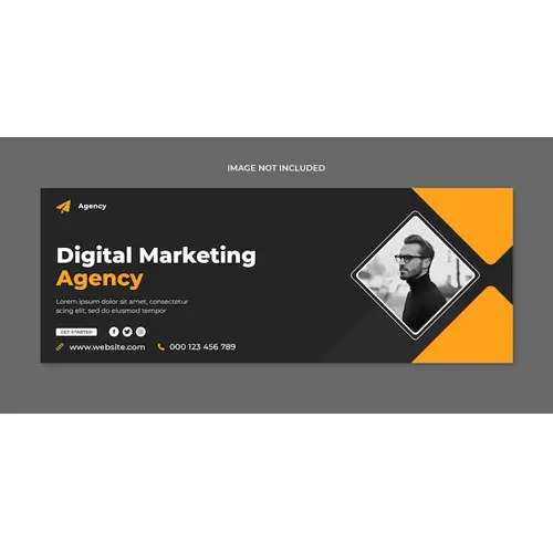 Digital marketing social media facebook cover and web banner template