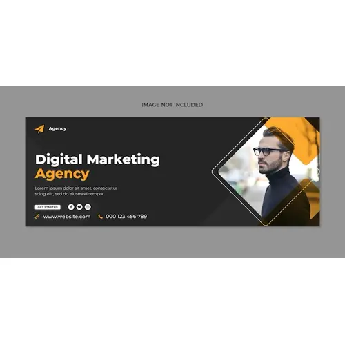 Digital marketing social media facebook cover and web banner template