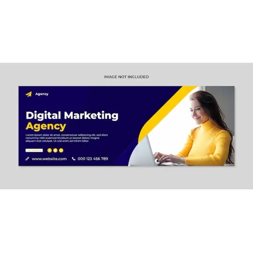 Digital marketing social media facebook cover and web banner template
