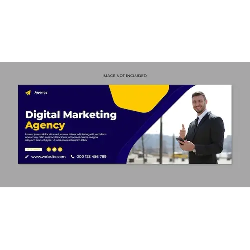 Digital marketing social media facebook cover and web banner template