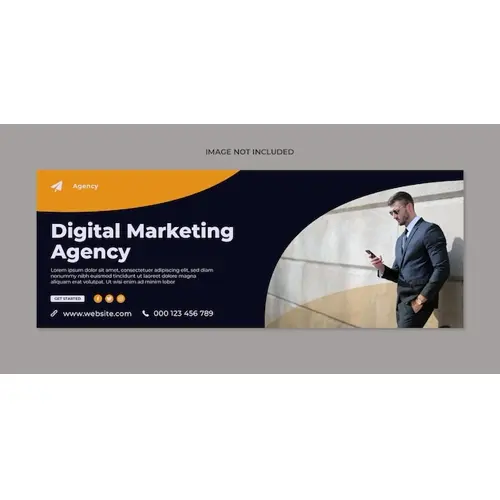 Digital marketing social media facebook cover and web banner template