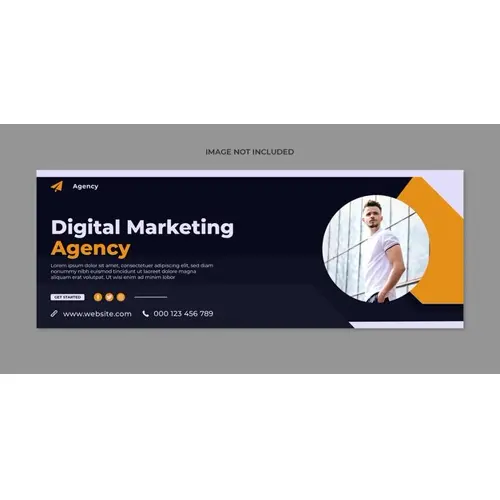 Digital marketing social media facebook cover and web banner template