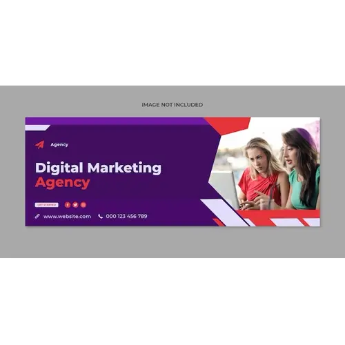 Digital marketing social media facebook cover and web banner template