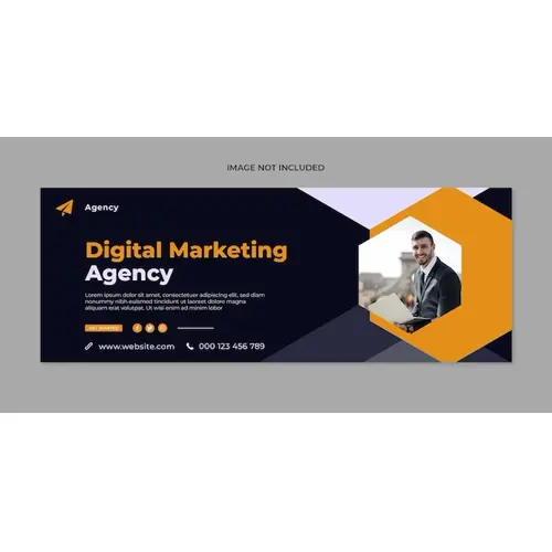 Digital marketing social media facebook cover and web banner template
