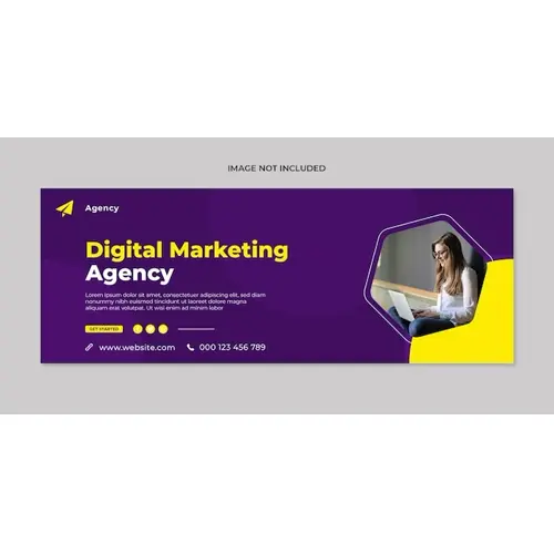 Digital marketing social media facebook cover and web banner template