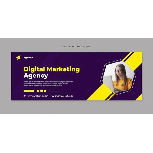 Digital marketing social media facebook cover and web banner template