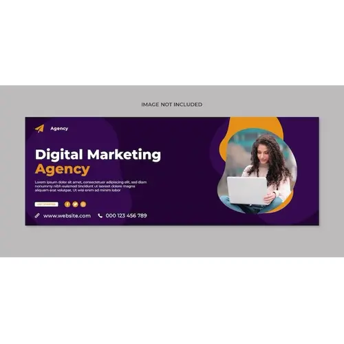 Digital marketing social media facebook cover and web banner template