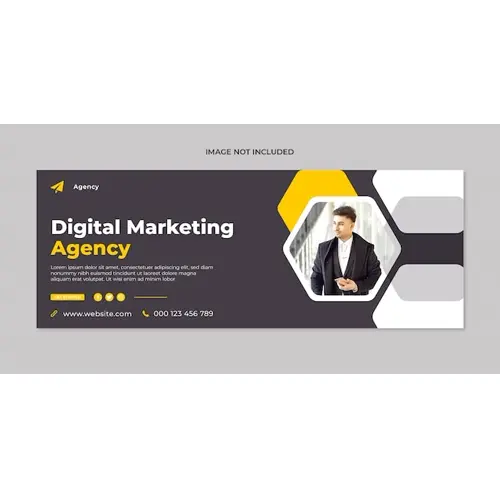 Digital marketing social media facebook cover and web banner template