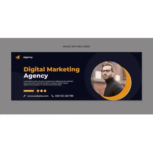 Digital marketing social media facebook cover and web banner template