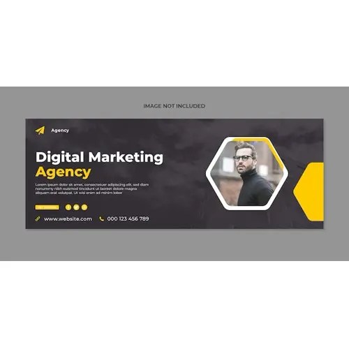 Digital marketing social media facebook cover and web banner template