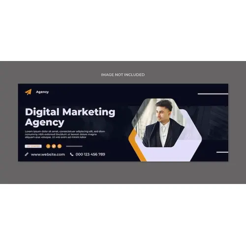 Digital marketing social media facebook cover and web banner template