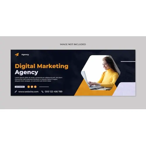 Digital marketing social media facebook cover and web banner template