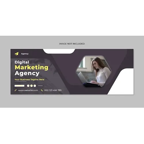 Digital marketing social media facebook cover and web banner template