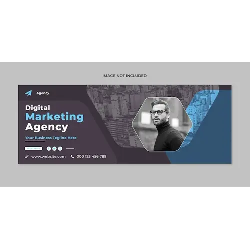 Digital marketing social media facebook cover and web banner template