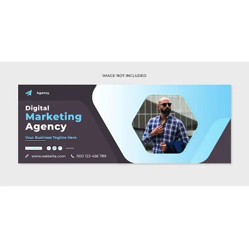 Digital marketing social media facebook cover and web banner template