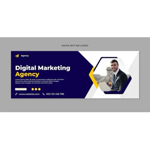 Digital marketing social media facebook cover and web banner template