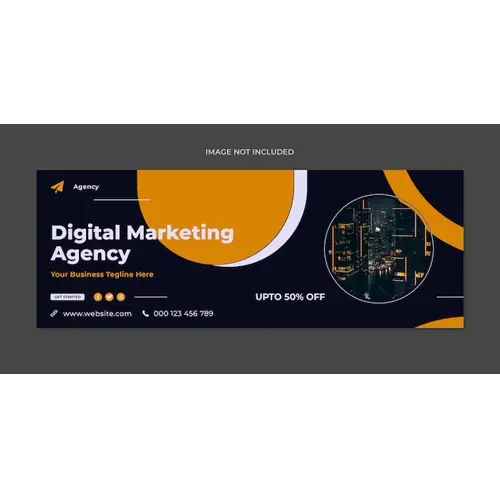 Digital marketing social media facebook cover and web banner template