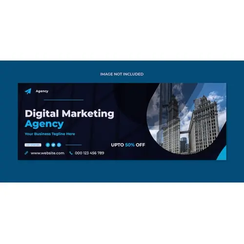 Digital marketing social media facebook cover and web banner template
