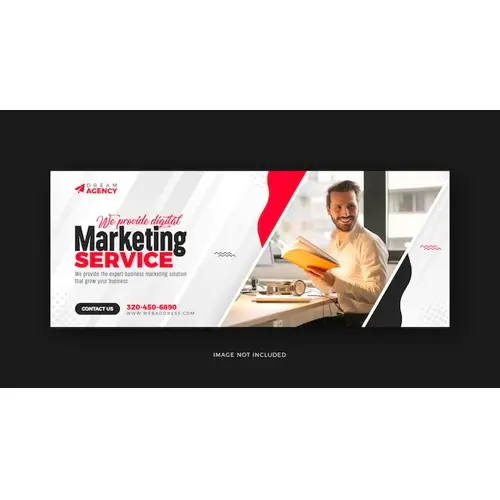Digital marketing social media Facebook cover and web template design