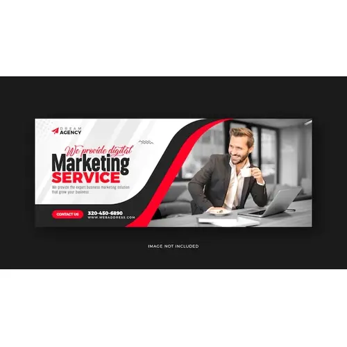 Digital marketing social media Facebook cover and web template design