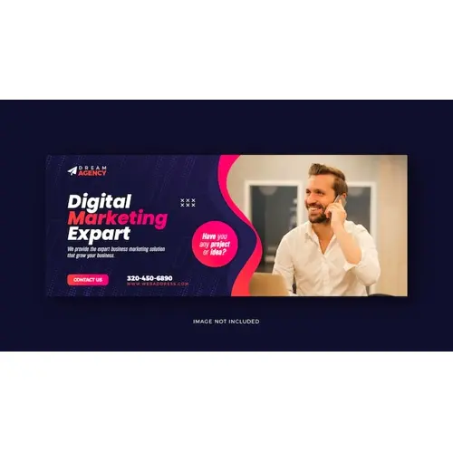 Digital marketing social media Facebook cover and web template design