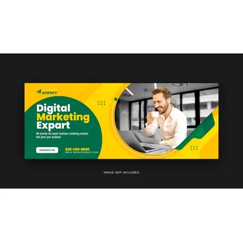 Digital marketing social media Facebook cover and web template design