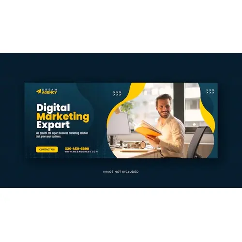 Digital marketing social media Facebook cover and web template design