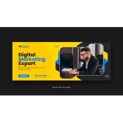 Digital marketing social media Facebook cover and web template design