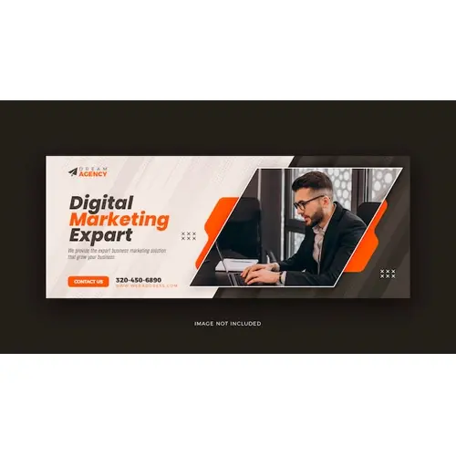 Digital marketing social media Facebook cover and web template design