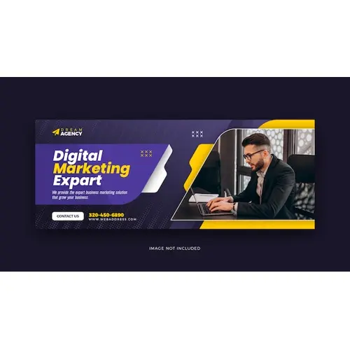 Digital marketing social media Facebook cover and web template design
