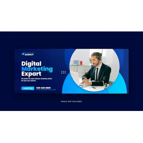 Digital marketing social media Facebook cover and web template design