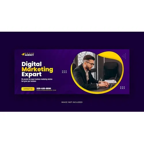 Digital marketing social media Facebook cover and web template design