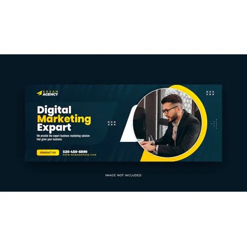 Digital marketing social media Facebook cover and web template design