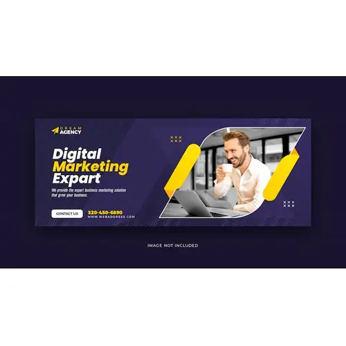 Digital marketing social media Facebook cover and web template design