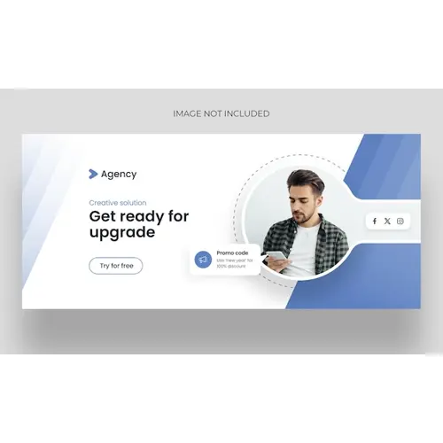 Digital marketing social media web banner and facebook cover design template