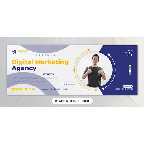 Digital marketing solutions agency live webinar and corporate Facebook cover template