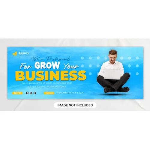 Digital marketing solutions agency live webinar and corporate Facebook cover template