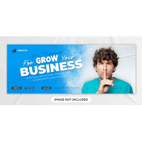Digital marketing solutions agency live webinar and corporate Facebook cover template