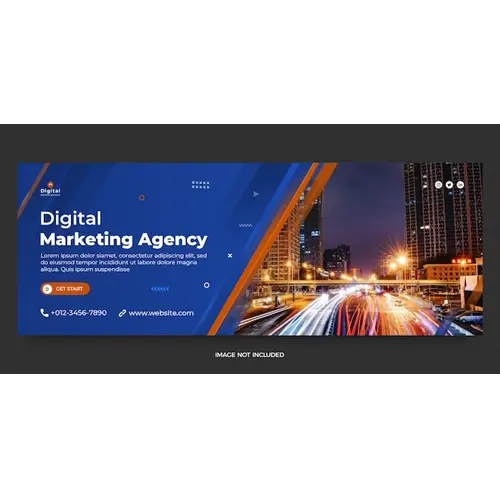Digital marketing web and facebook cover social media post banner template