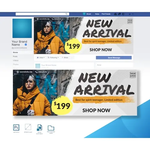 Discount offer fashion sale Facebook cover design template