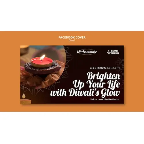 Diwali celebration facebook cover template