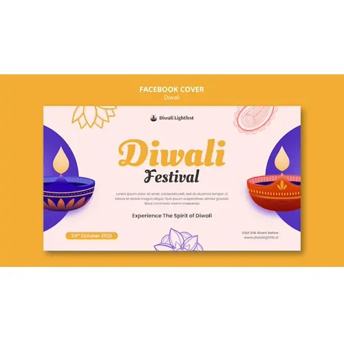 Diwali celebration facebook cover