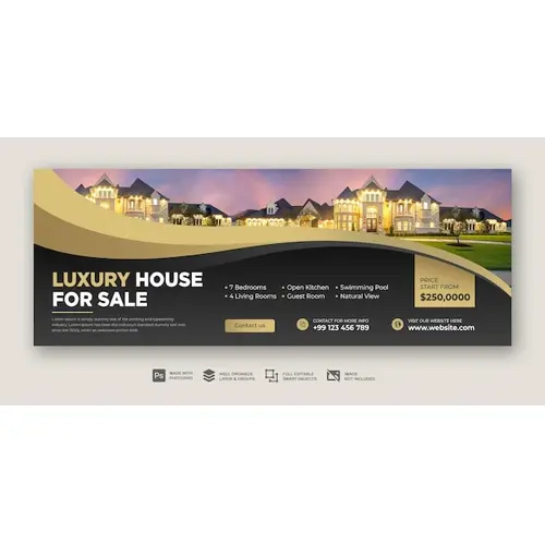 Dream home for sale real estate facebook cover template